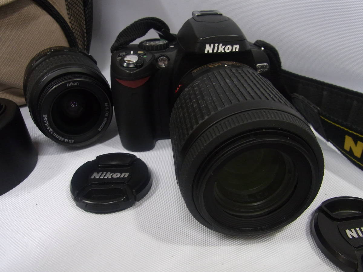 1円～ 】Nikon/ニコン D40X ダブルズームキット カメラ・レンズセット