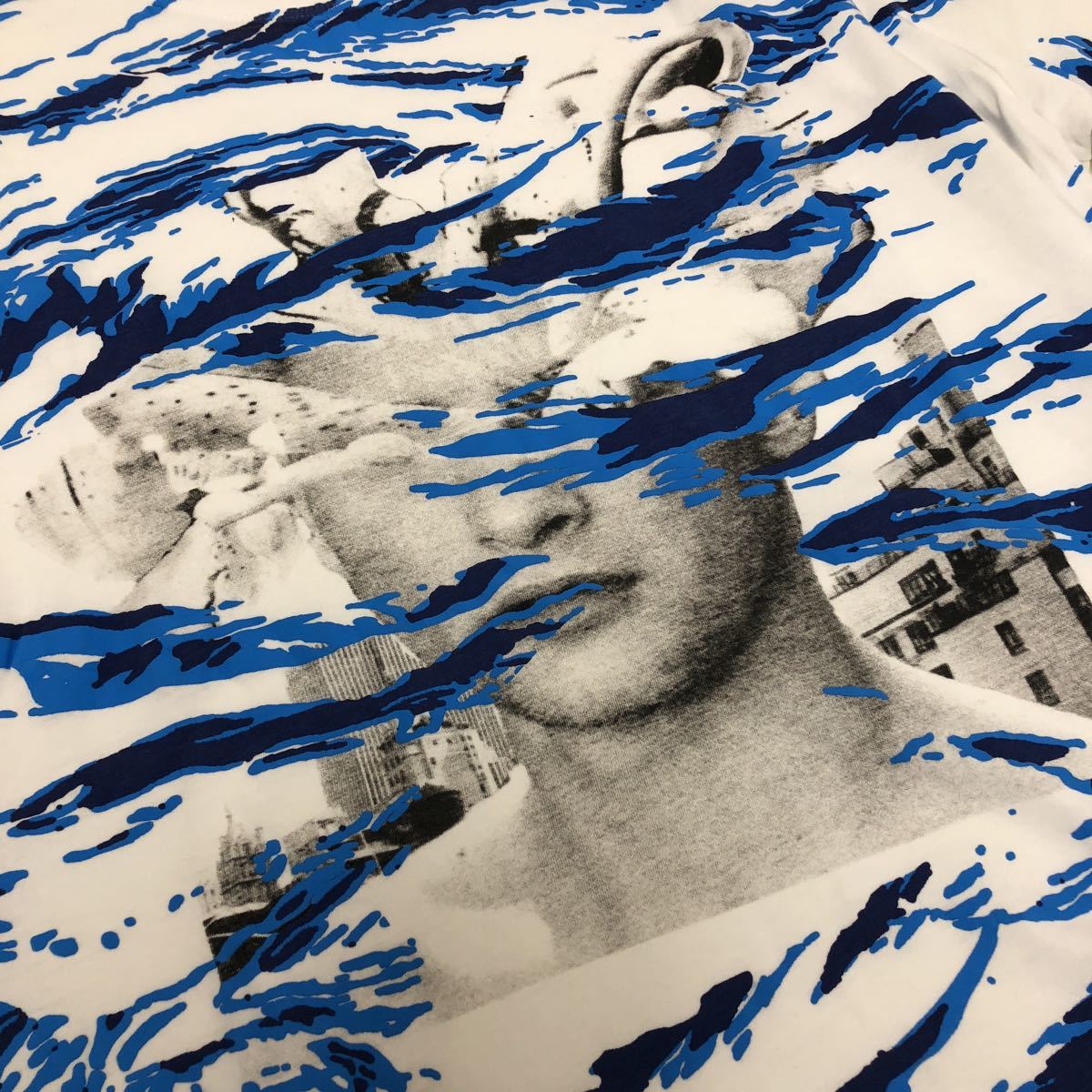 【定番人気，安い】 1円スタート【新品NEW/訳アリ】ディーゼル DIESEL デザインプリント メンズ 半袖 Tシャツ sizeL ホワイト