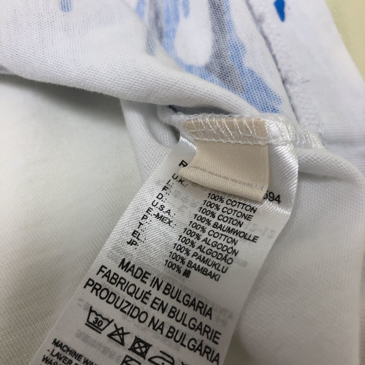 【定番人気，安い】 1円スタート【新品NEW/訳アリ】ディーゼル DIESEL デザインプリント メンズ 半袖 Tシャツ sizeL ホワイト
