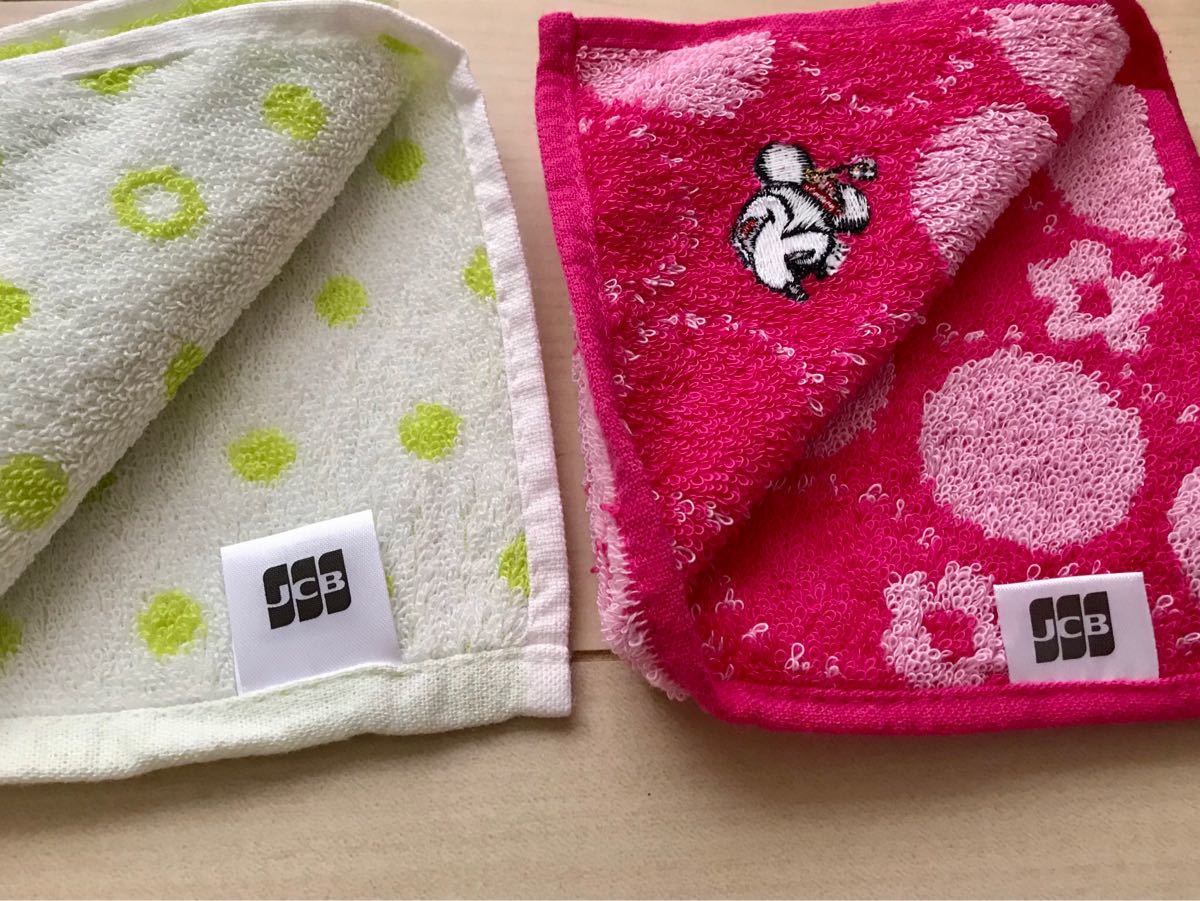 未使用 ミッキー ミニー ミニタオルハンカチ ハンドタオル JCB 非売品_2