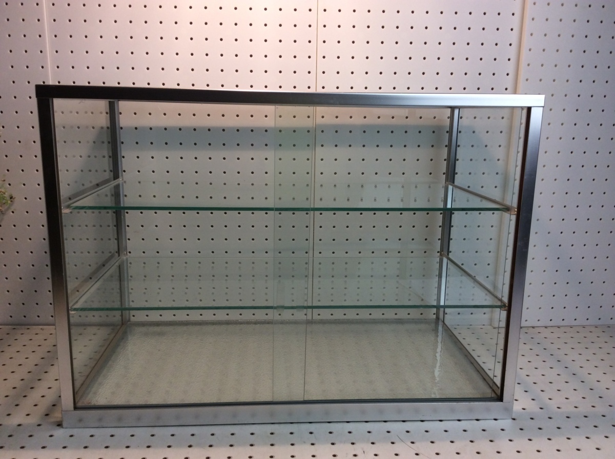 昭和レトロ 筆屋 店舗用 ガラスケース / 文林堂 銘筆本舗 陳列棚 古道具