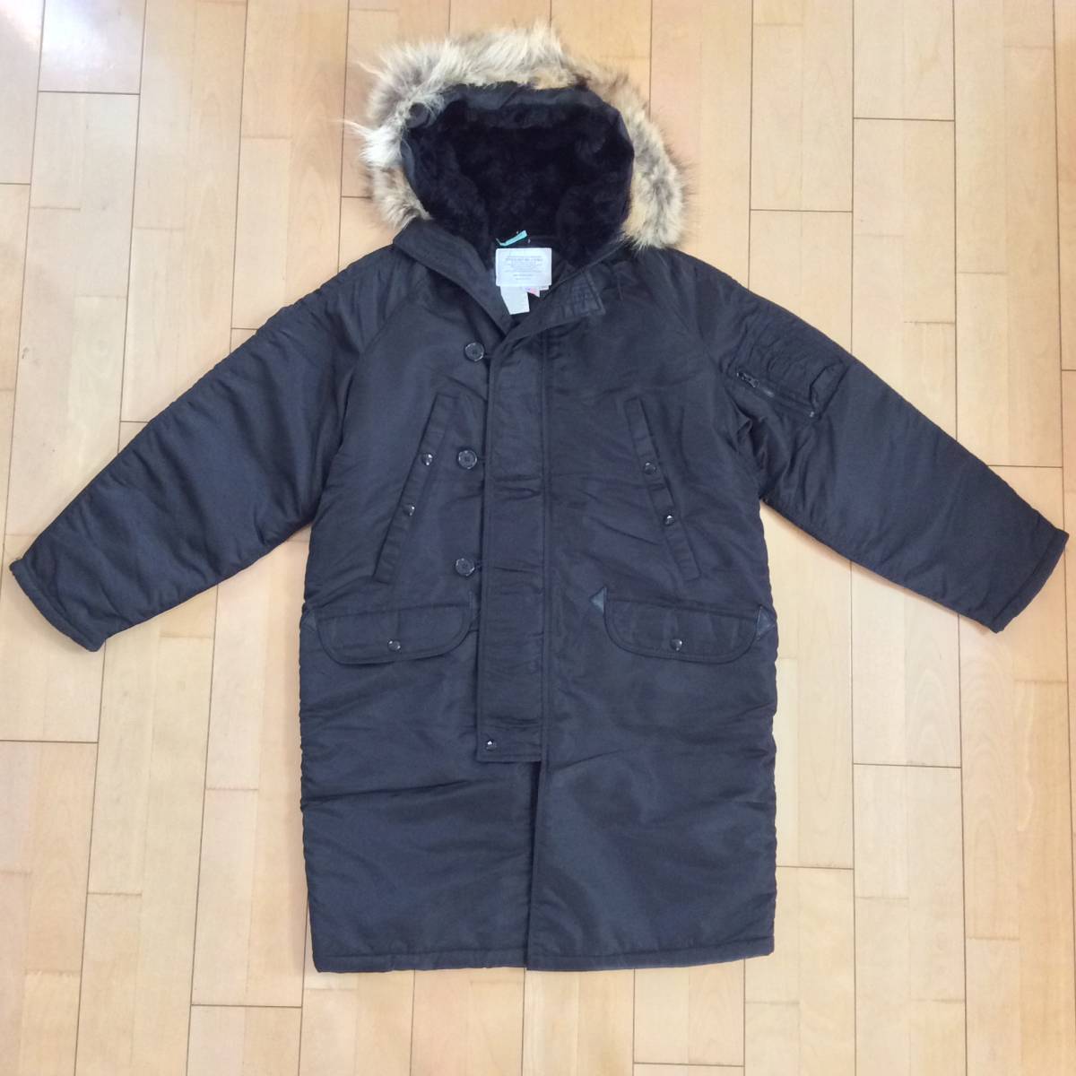 MADE IN USA I.SPIEWAK & SONS / GOLDEN FLEECE社製 N-3B LONG 40サイズ ブラック リアルファー 美品