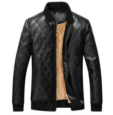 新品大人気 メンズ ライダース　革ジャン裏起毛 厚手 レザー 2色 大きいサイズあり 色選択可 防寒冬物 ブラックL メンズ 裏起毛 ライダースジャケット アウター 秋冬 レザー