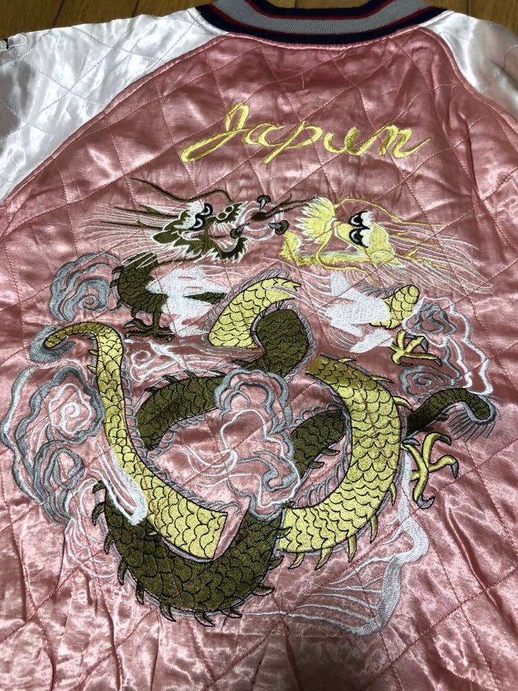 HOUSTON ヒューストン スカジャン 鷹 トラ 龍 刺繍 L 【公式通販】