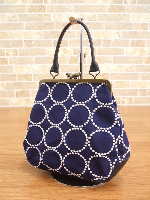 8-1111G◇mina perhonen/tambourine/cuddle bag/がま口ハンドバッグ 