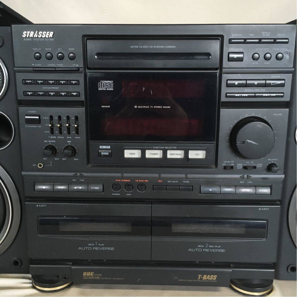 STRASSER XG-880 AIWA ミニコンポ スピーカー◇ ジャンク 0 AIWA
