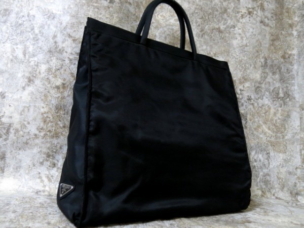■PRADA プラダ■メンズ ナイロン■トート バッグ■黒 ブラック■イタリア製■A4 収納■ビジネス 書類かばん■軽量 お洒落■正規品 美品■