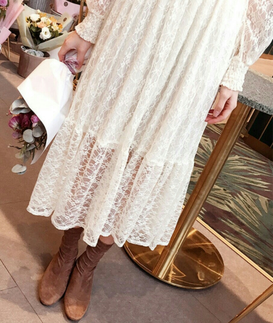 完売品 美品 試着のみ chuu テリちゃん着用 韓国 レースワンピース ほぼ新品 リリーブラウン系 スナイデル系 韓国ファッション通販サイト\"chuu\"のモデルをするカン・テリ カン・テリのビューティーシークレット！黄金比率で小顔Vラインを実現 インスタがざわついた正体不明の韓国美女\u201cテリちゃん\u201dって何者？＜カン ビキニ 今月消します。chuu 日本でも大ヒットの\u201c−5kgジーンズ\u201dを生み出した韓国ブランド「チュー