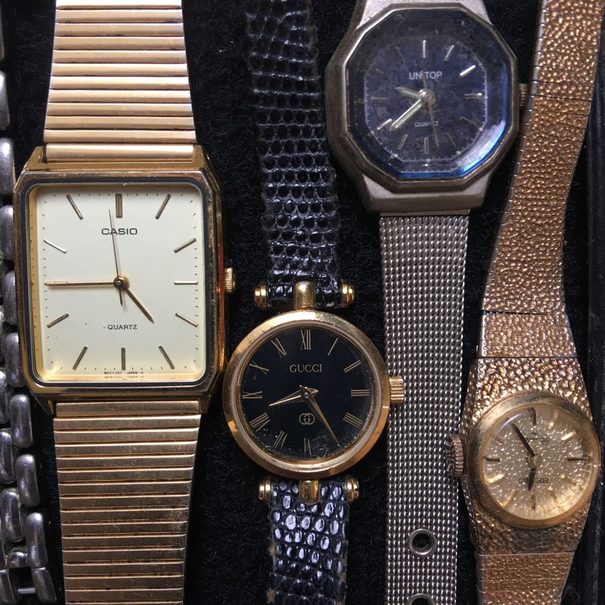 1円〜中古 腕時計 大量 まとめ GUCCI FENDI SEIKO CITIZEN CASIO 電池