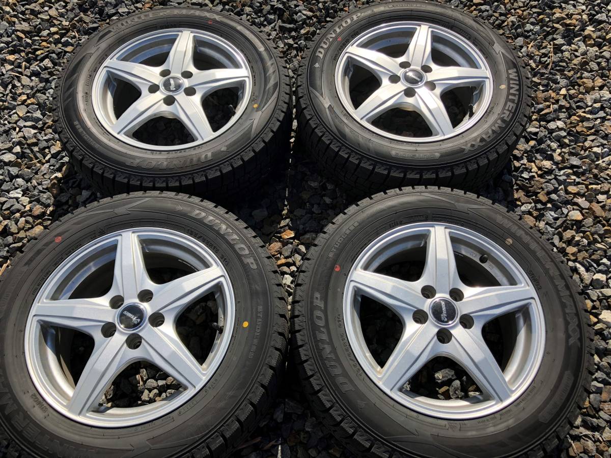 ダンロップWM02 スタッドレスタイヤセット 2016年製 195/65R15 バリ 