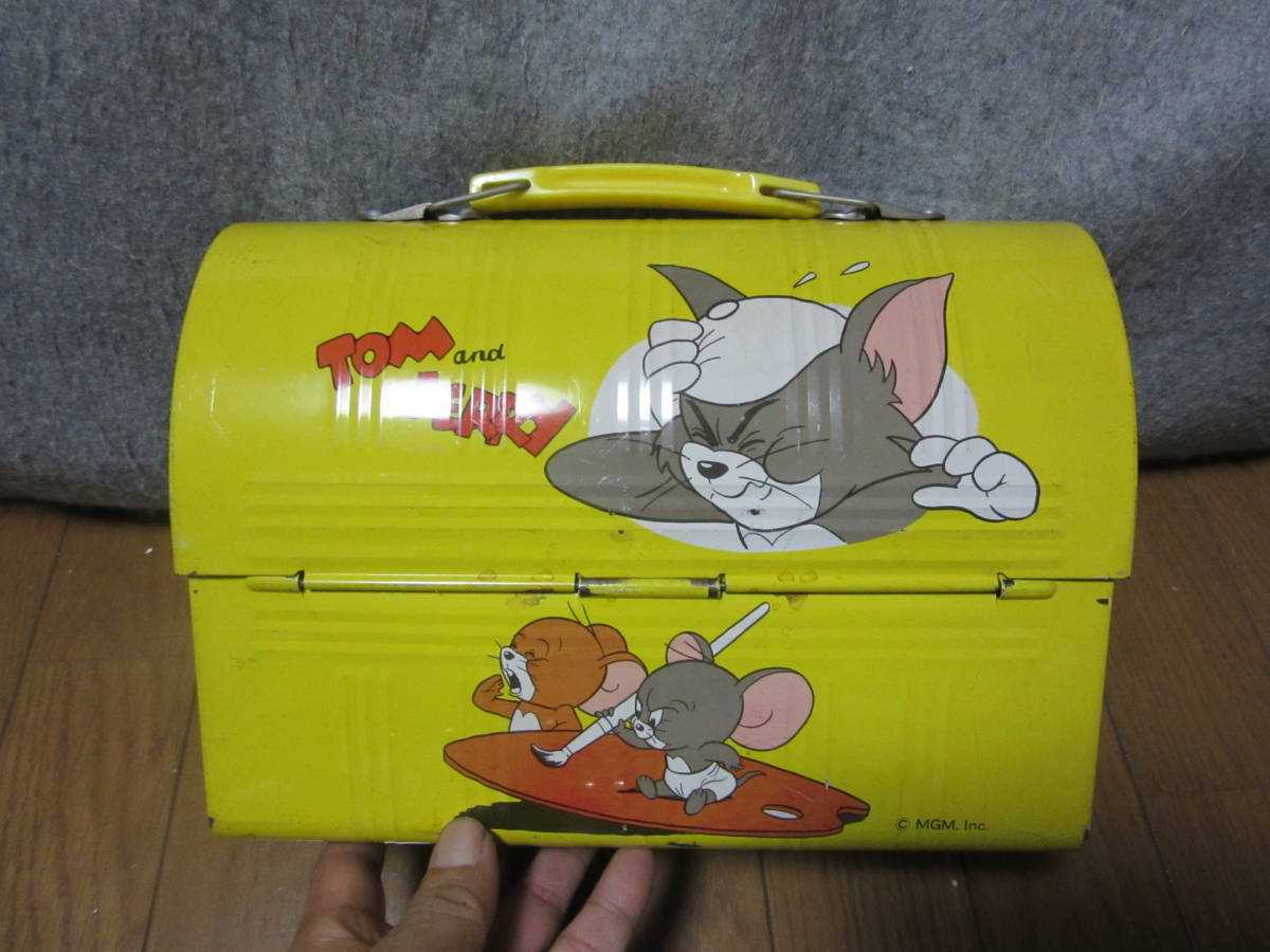 トムとジェリーブリキランチボックス 中古 昭和レトロ トムとジェリー