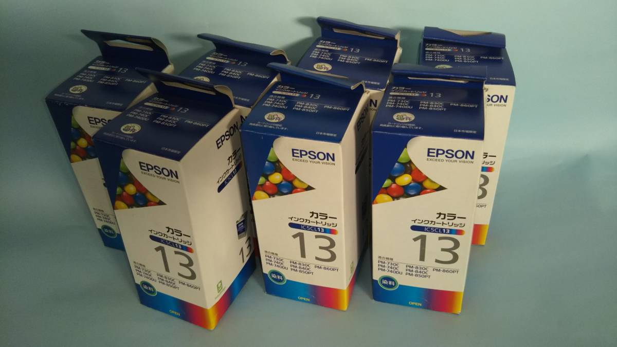 EPSON　エプソン　インクカートリッジ　ＩＣ５ＣＬ１３　純正品　2019年6月期限Ｘ4個　　12月期限Ｘ1個　　2020年3月期限Ｘ2個　合計７個_1