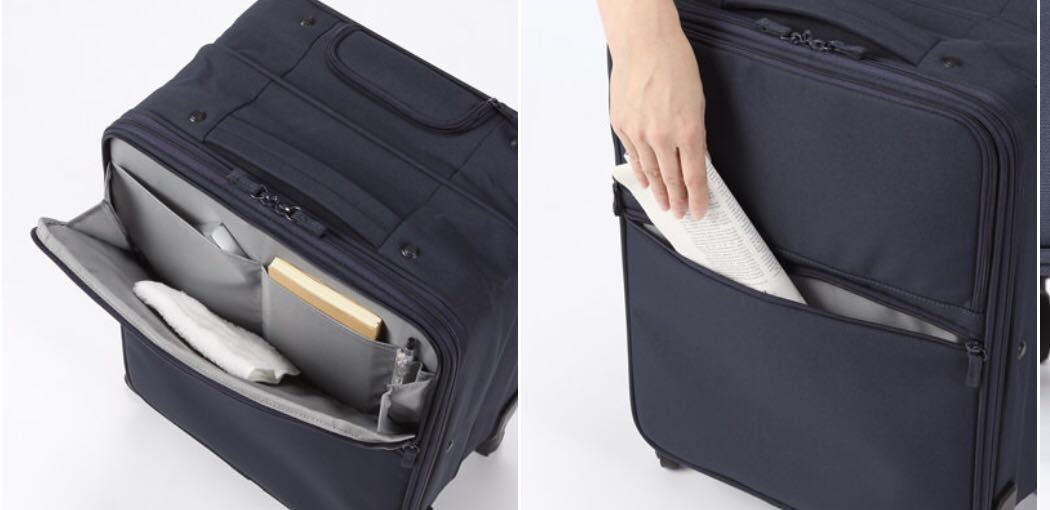 無印良品: 半分の厚みで収納できるソフトキャリー(スーツケース) 無印
