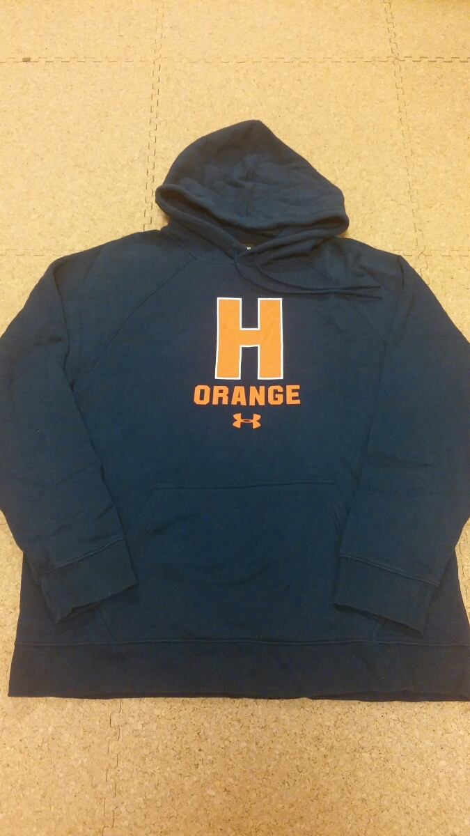 【非売品】法政大学アメフト部ORANGE 選手支給パーカー XL アンダーアーマー UA