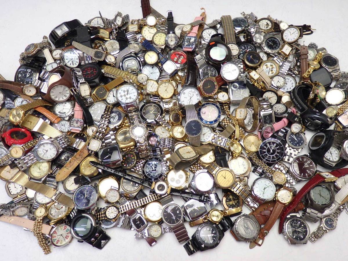 新品，低価 1円スタート ジャンク 国内外腕時計 まとめて約200個以上 エルジン テクノス クレージュ D&G トラサルディ GUESS アディダス NIXON 他(アナログ（クォーツ式）)｜売買されたオークション情報 その他