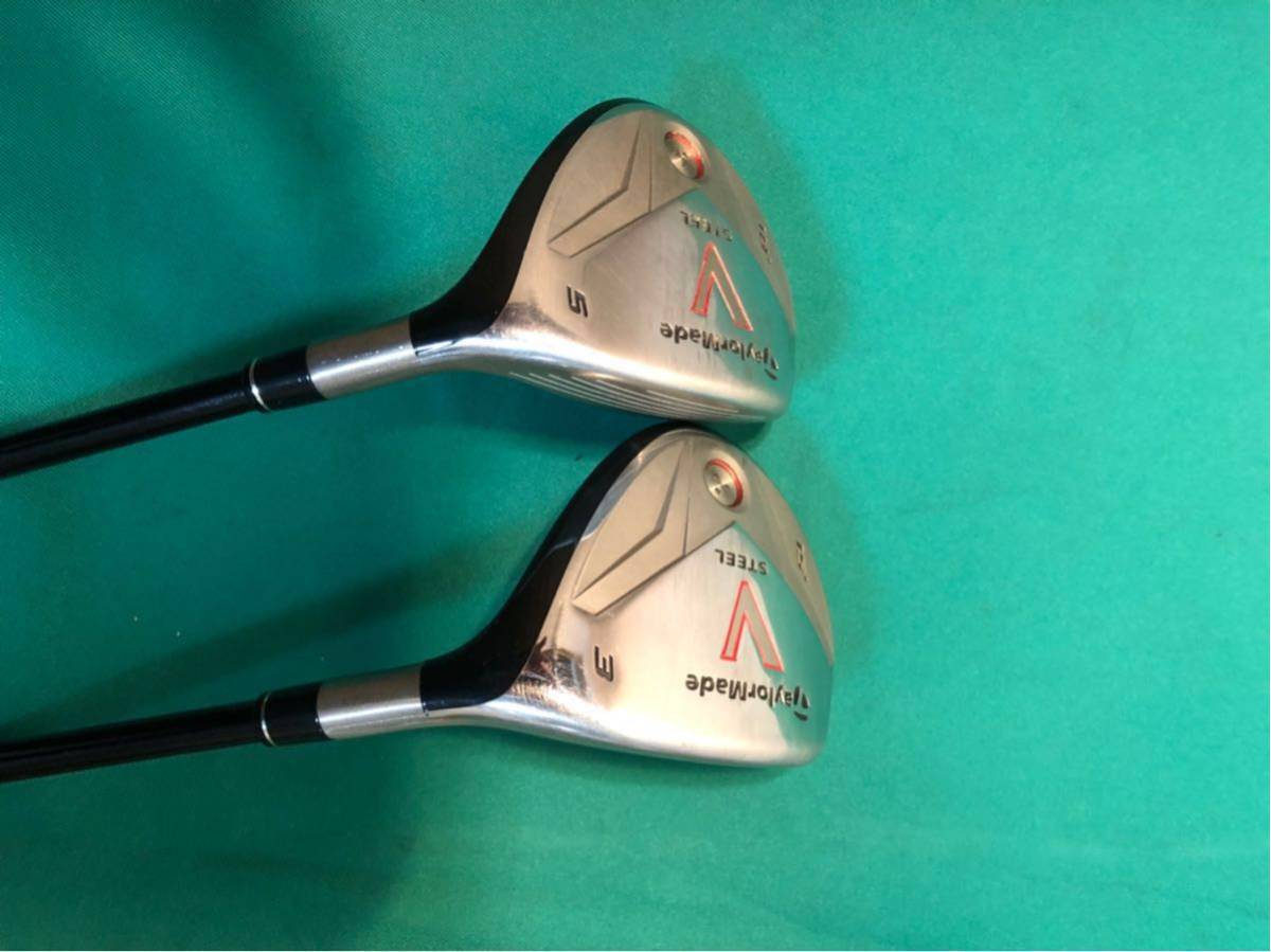 G050】中古美品！TalorMade テーラーメイド FW 2本セット V steel V 