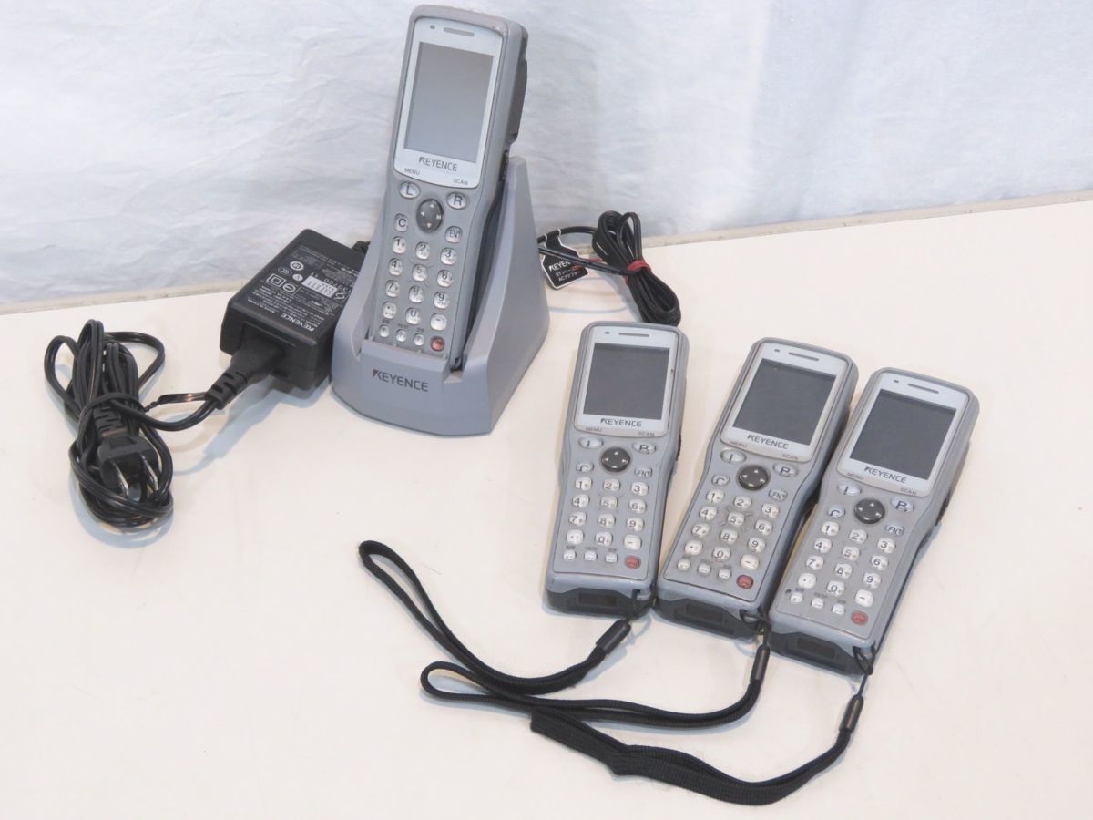 現状品] KEYENCE ハンディターミナル BT-1000 4台+BT-UC10U 簡易確認