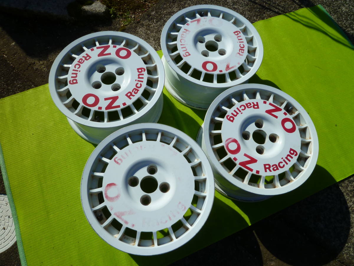 ★名門OZレーシング　ラリー　ターマック　WRC　6.5J　+40　希少100-4Ｈ　4本セット　ゴルフ　シャコタン　車高短　当時物　レストア