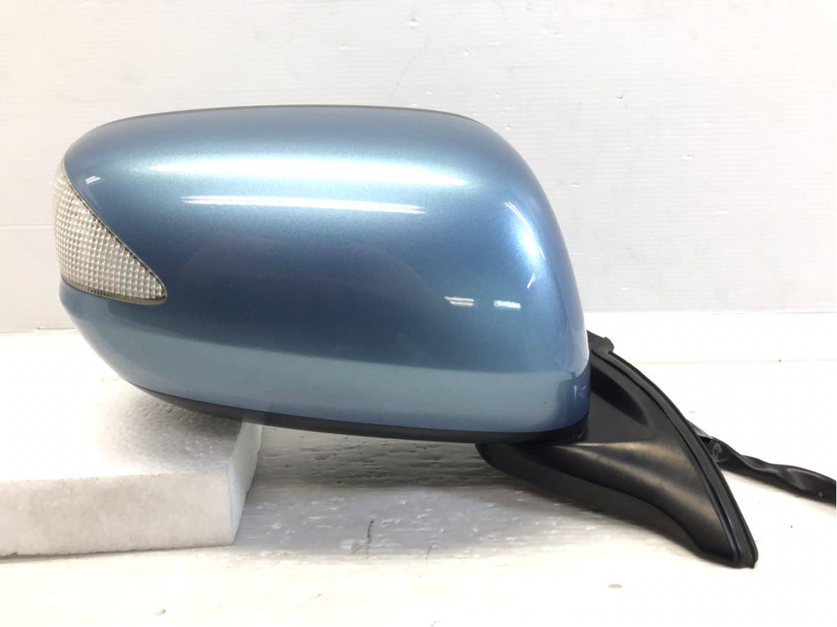 ホンダ フィット GE6 純正 右 ドアミラー 電格 配線 11本 水色メタ系 G3-17