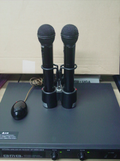 JOYSOUND/UGA/BMBの赤外線ワイヤレスマイクWT-5000MKIIとWM-600＊2本