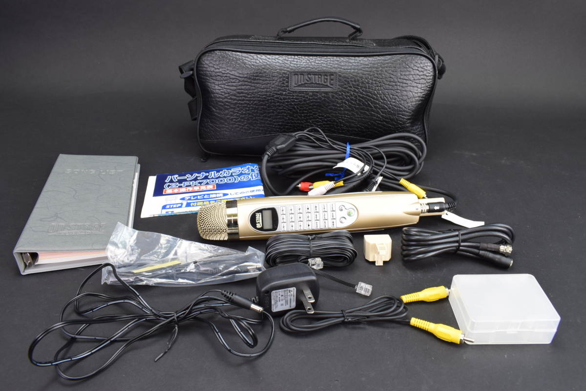 ON STAGE オンステージ 家庭用カラオケ z-pk30(s) ペアマイク付 動作確認済♪ 家庭用パーソナルカラオケ on STAGE オン