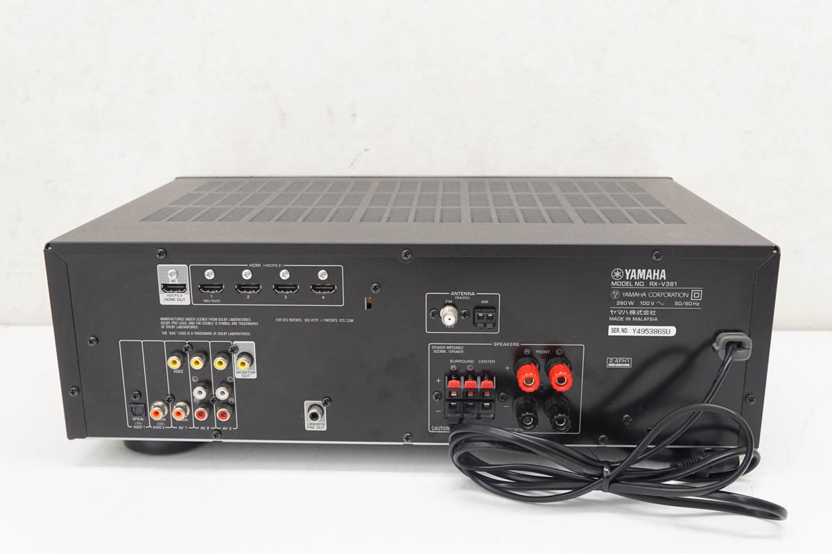 RX-V381 ヤマハ | AVアンプ 概要 Bluetooth with receiver theater