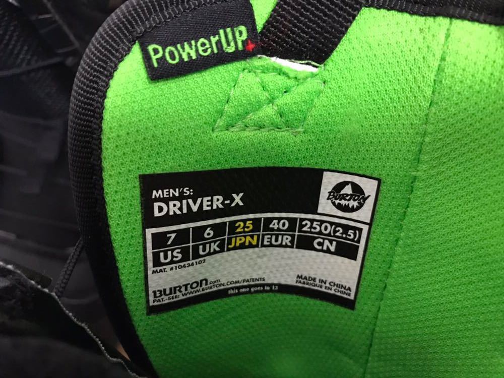 25cm】BURTON バートン DRIVER-X 2016年モデル 使用回数少 【公式通販】