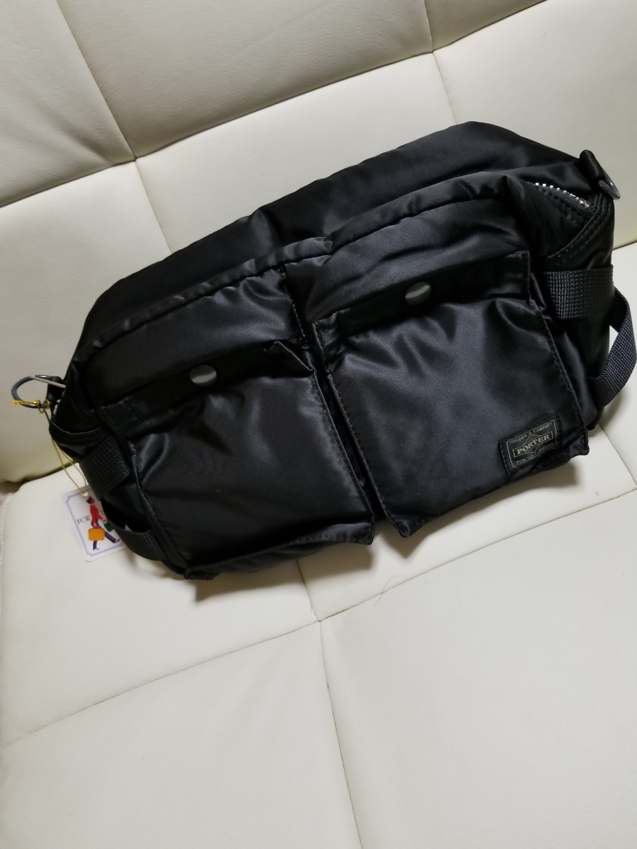 未使用 PORTER ポーター TANKER タンカー ウエストバッグ ブラック 未