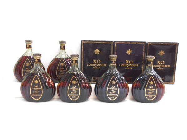 古酒 6本セット COURVOISIER XO COGNAC クルボアジェ XO コニャック