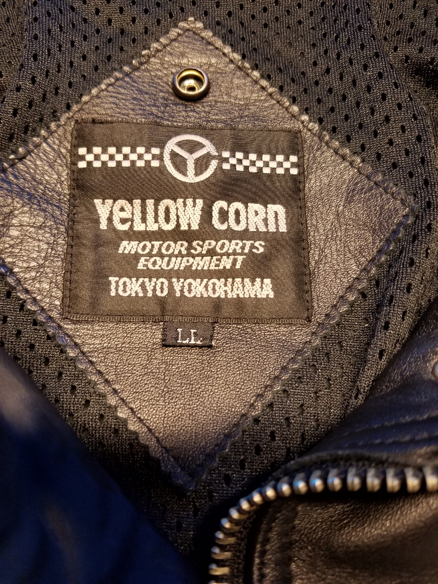 イエローコーン 本革 ダブル ライダース レーシングジャケット レザー