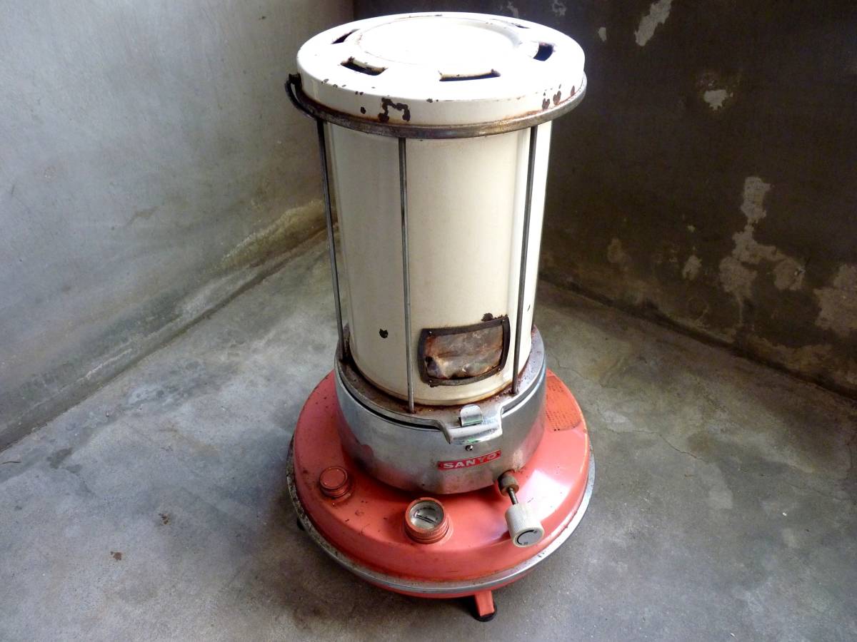 即決】◯レトロ SANYO 石油ストーブ 動作品 ガラス芯 サンヨー 灯油