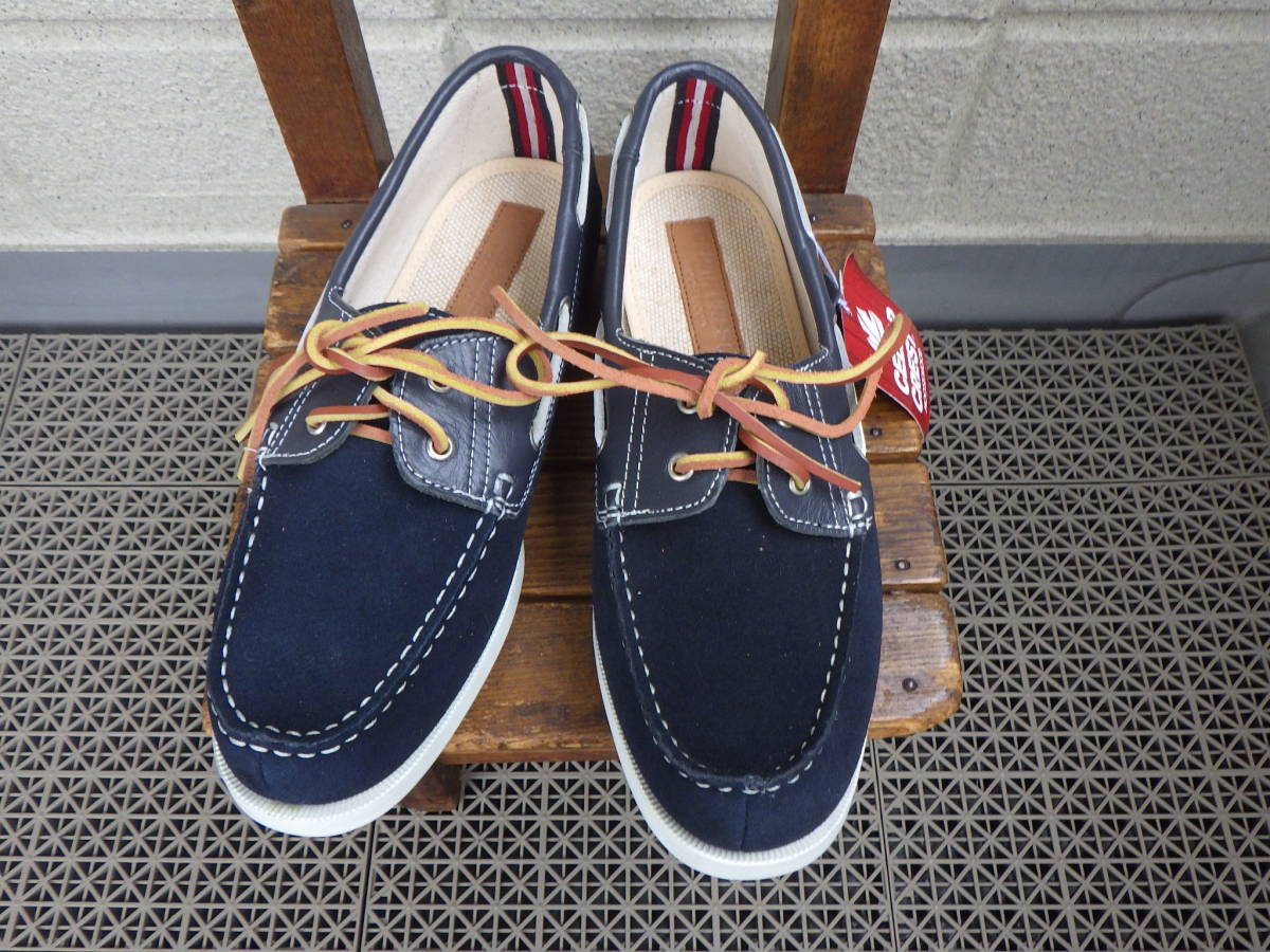 A.P.C. ネイビー レザー デッキシューズ セダークレスト [新品] CEDAR