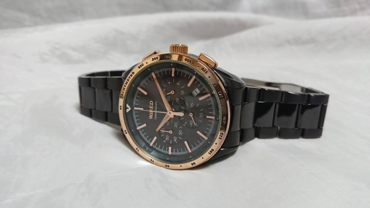 限定モデル SEIKO WIRED ワイアード クロノグラフ VK63-K006 ピンク 