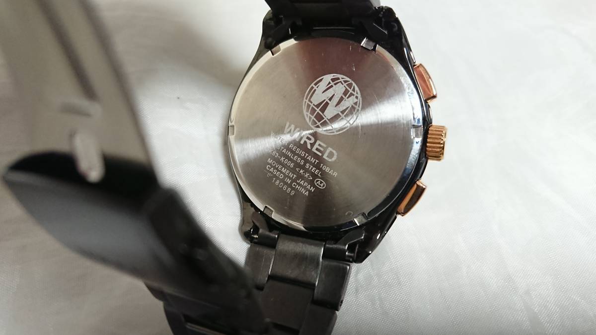 限定モデル SEIKO WIRED ワイアード クロノグラフ VK63-K006 ピンク 