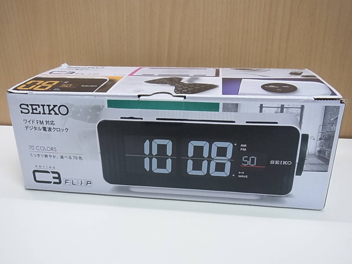 品 SEIKO 新品 セイコー ワイドFM対応 デジタル電波クロック DL213W 
