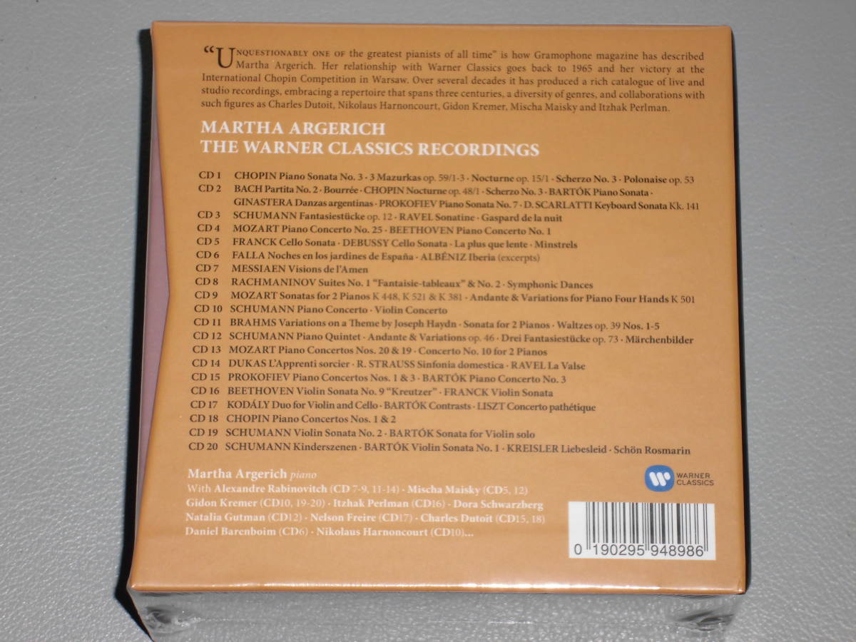 新品20CD BOX☆ワーナー・クラシックス録音集 1965-2006☆マルタ
