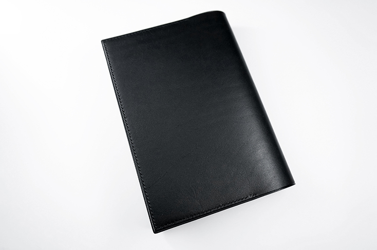 訳あり ★ ヌメ革 ★ 文庫本カバー Black_4