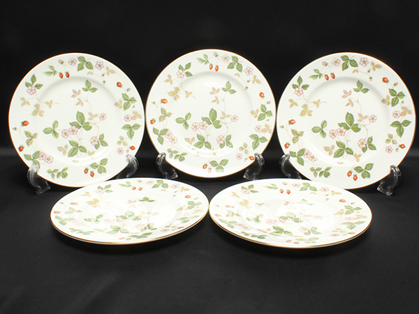 美品 WEDGWOOD ウェッジウッド プレート (S) 17.5cm 5枚セット Wild Strawberry