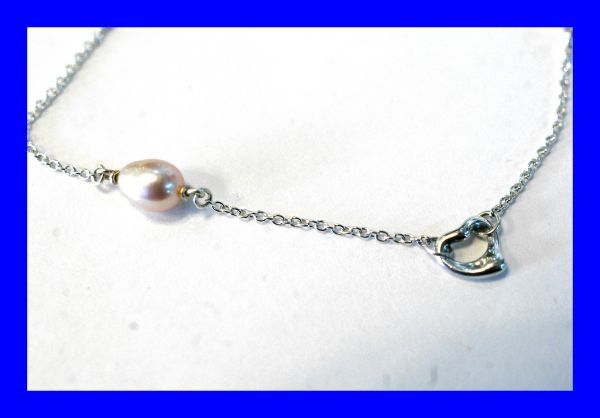 ○新品同様 ティファニー TIFFANY&Co シルバー925 パール バイ ザ ヤード オープンハート ブレスレット Z0101