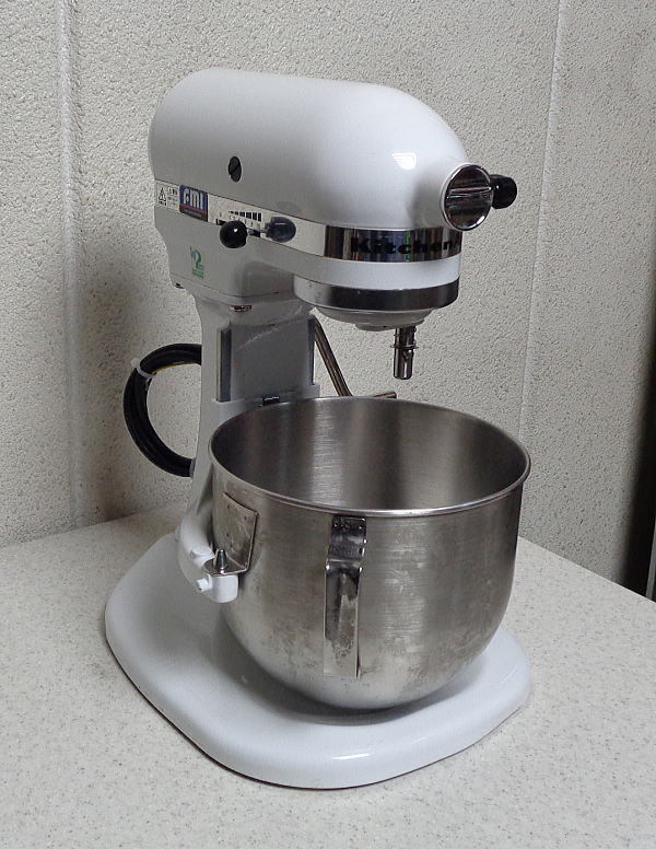 税込 業務用 15年製 キッチンエイド KITCHEN AID スタンドミキサー KSM5WH ホワイト 白色 作動良好 現状品 本体とボウル