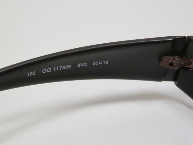 GUCCI サングラス　GG1178/S 8VC GUCCI グッチ ロゴ金具 サングラス GG1178/S 8VC ブラウン/シルバー