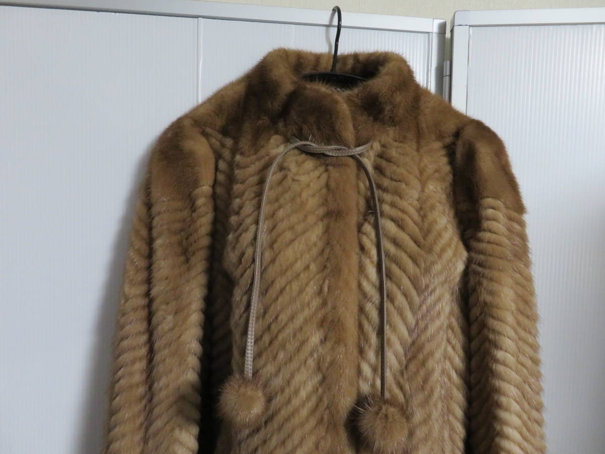 ＭＯＯＮＢＡＴ FUR FLASH ミンクケープ　１１（茶） MINK 2026年最新MOONBAT パステルミンク 本毛皮 極美品◇MOONBAT Closet