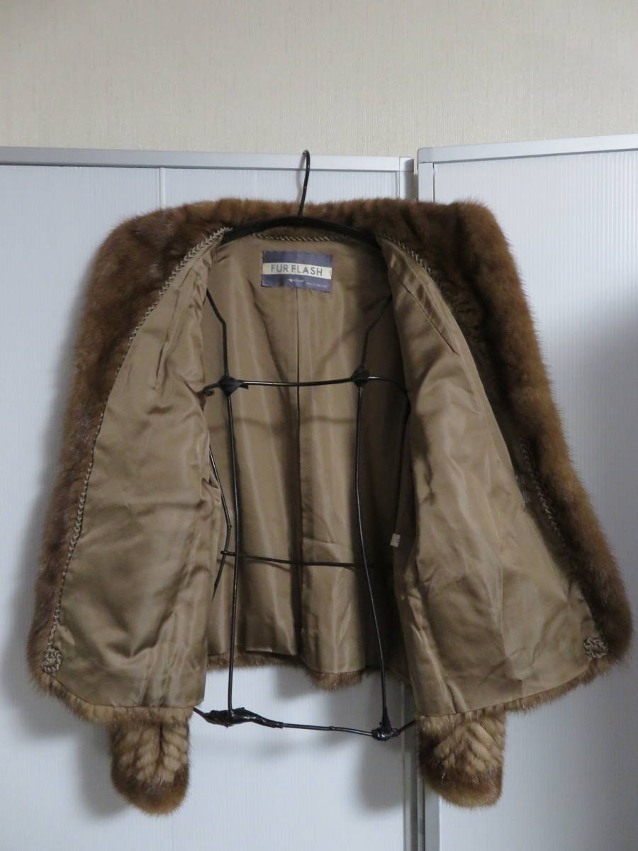 ＭＯＯＮＢＡＴ FUR FLASH ミンクケープ　１１（茶） MINK 2026年最新MOONBAT パステルミンク 本毛皮 極美品◇MOONBAT Closet