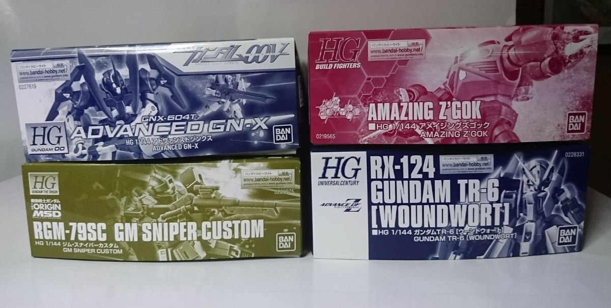 プレミアムバンダイ限定 HG ガンプラ ４品 セット