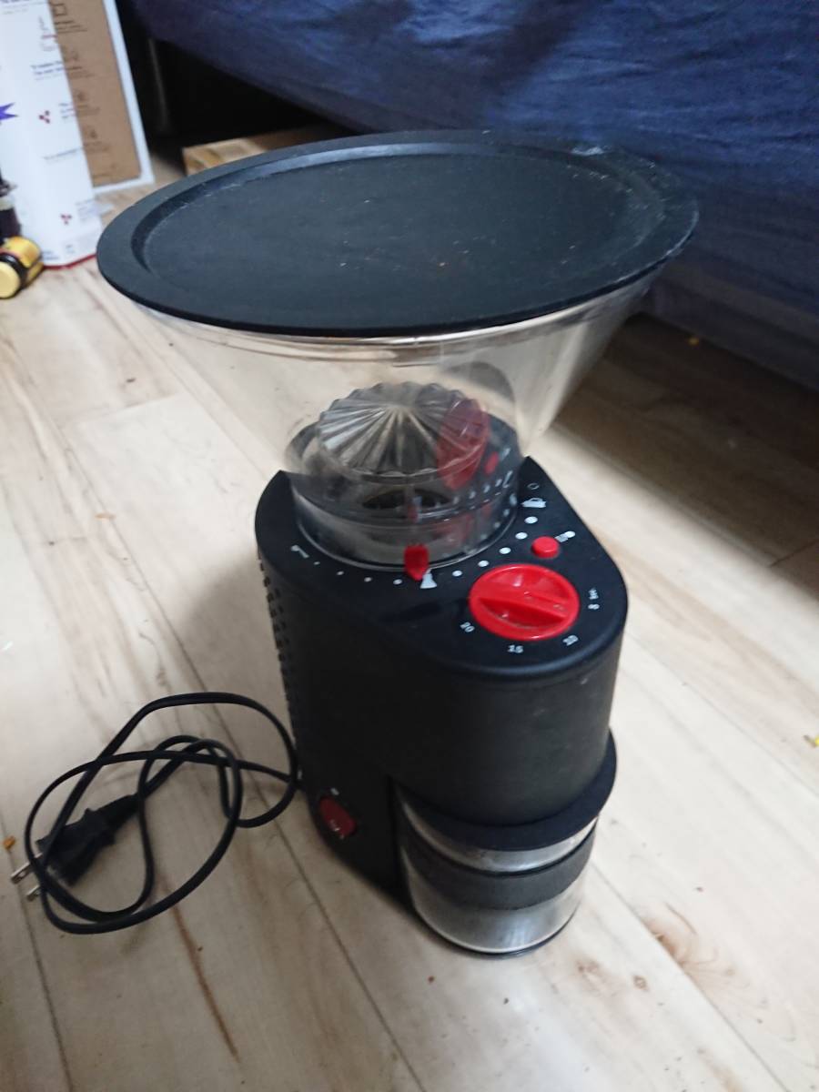 【中古品】bodum コーヒーミル BISTRO 電気式コーヒーグラインダー 色：ブラック