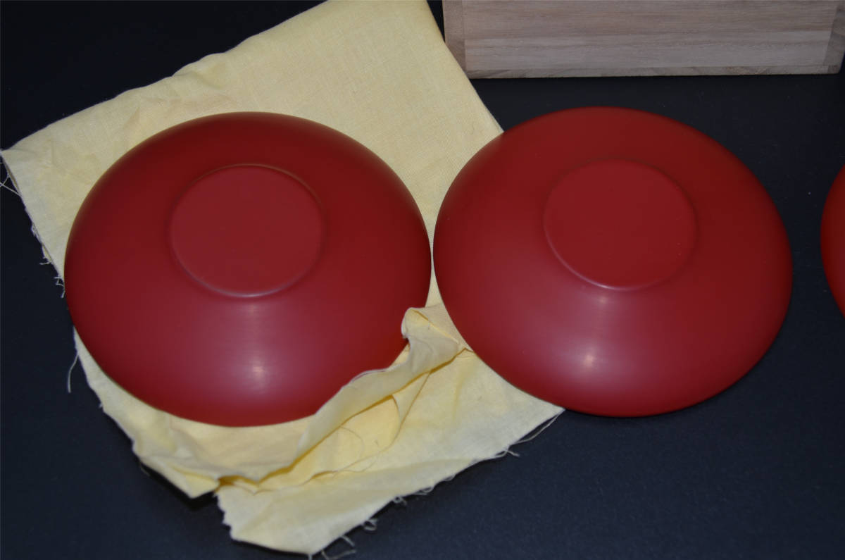 無形文化財 伝統的工芸品 村上木彫堆朱 茶托 3客 煎茶道具／ 【公式通販】