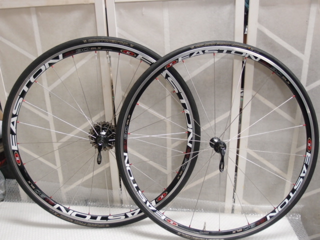 EASTON イーストン EA90SLX アルミ クリンチャー ロードバイク ホイール シマノ 10速カセット付き 札幌発