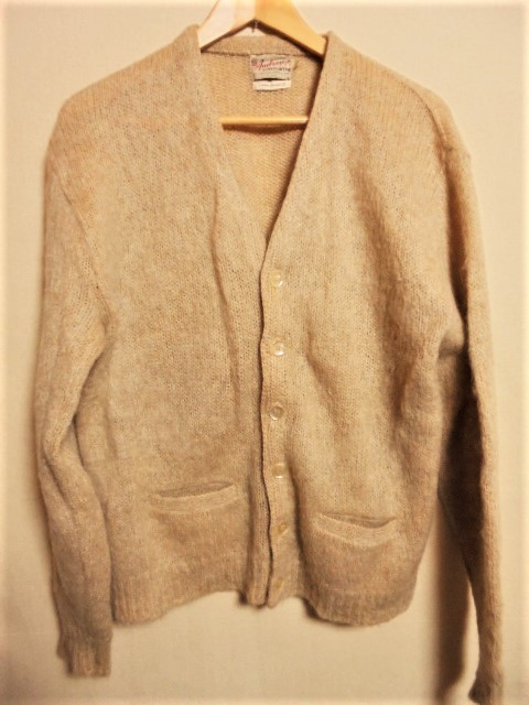 〇ビンテージ　６０ｓ？　モヘアカーディガン　SPORTS WEAR　ベージュ　L〇