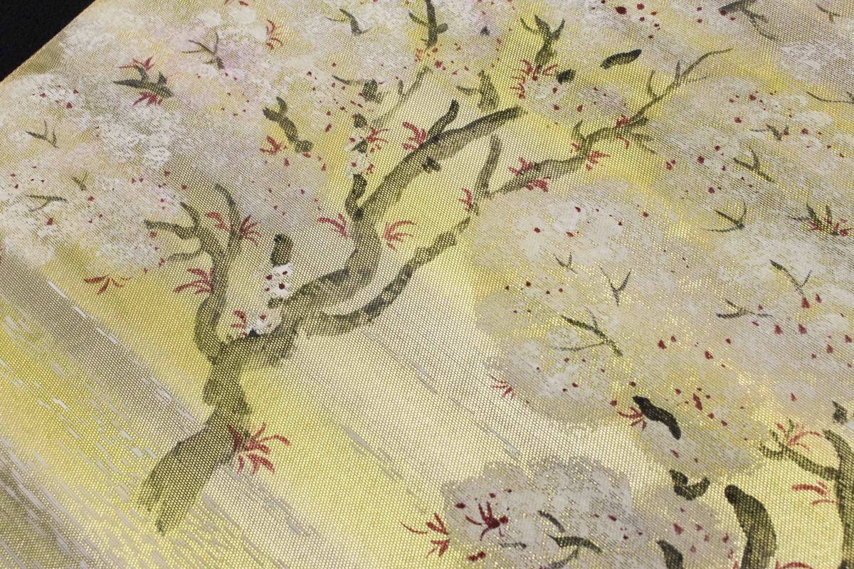 1000★藤★【コレクション■前田華清■素描染■桜花■袋帯】御仕立上り