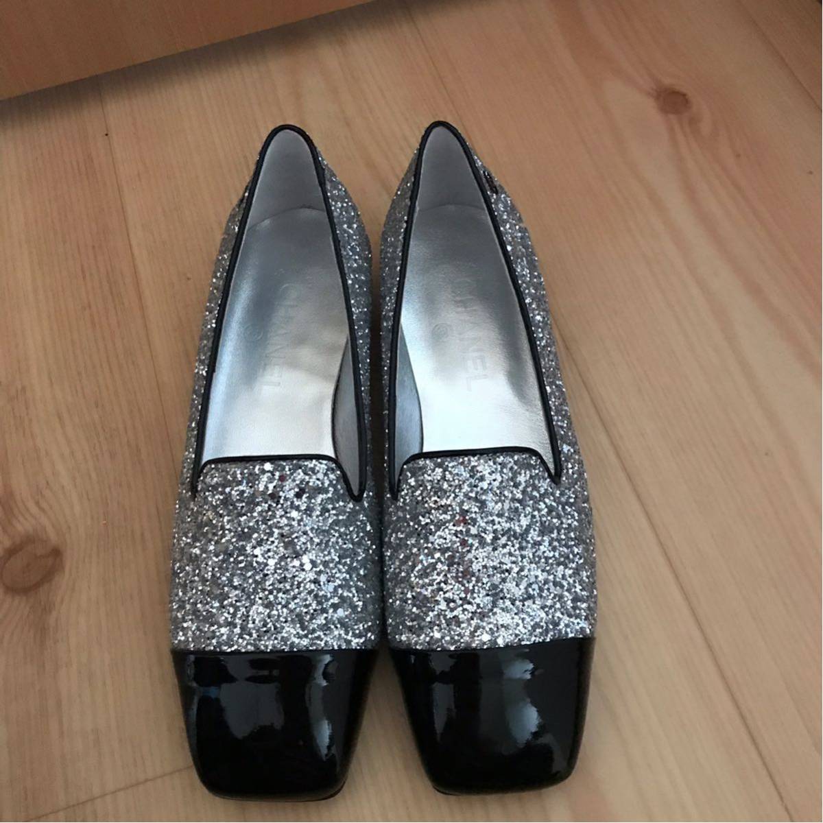 CHANEL バレリーナ　フラットシューズ　36.5 未使用 正規品 シャネル フラットシューズ 約24ー24.5 靴 38 24cm